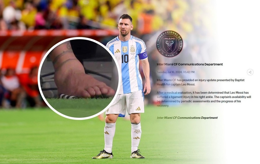 Messi phải nghỉ thi đấu vì chấn thương